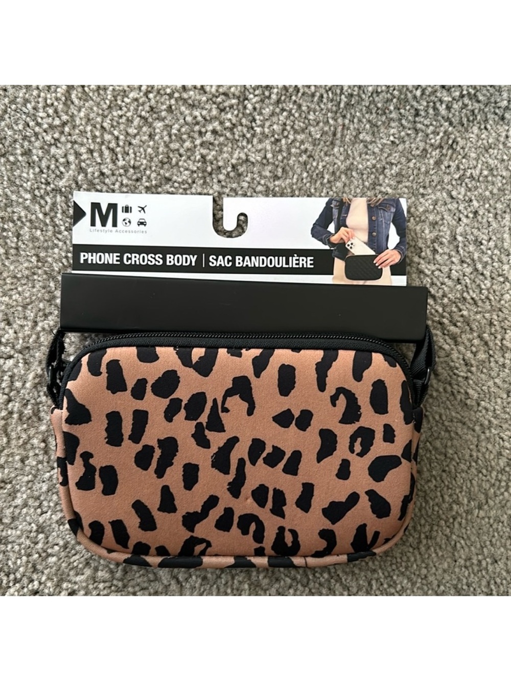 M Topshop Phone Cross Body Bag - Leopard Print